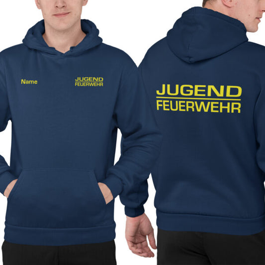 Hoodie Unisex | Jugendfeuerwehr mit Balken Basic Navy