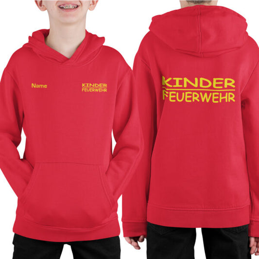 Hoodie Unisex | Kinder Feuerwehr Rot