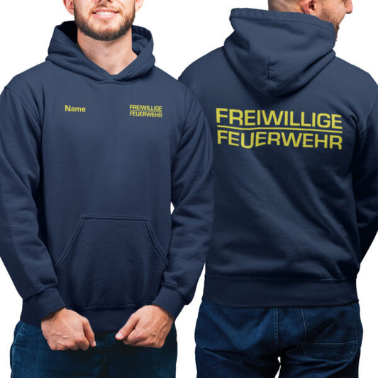 Hoodie Männer | Freiwillige Feuerwehr Classic mit Name Basic Navy