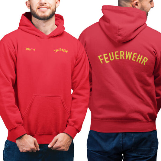 Hoodie Männer | Feuerwehr mit Classic Basic Rot