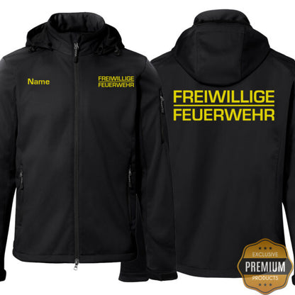 Softshelljacke Herren | Freiwillige Feuerwehr Classic Premium Schwarz