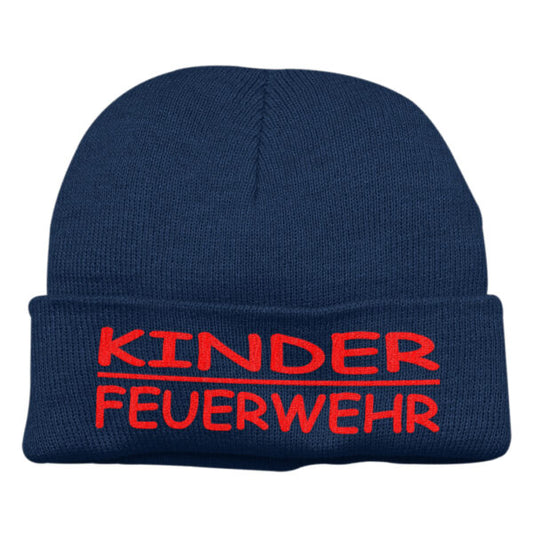 Strickmütze Kinder | Kinder Feuerwehr Navy