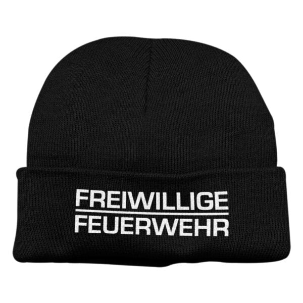 Strickmütze Unisex | Freiwillige Feuerwehr Classic Schwarz